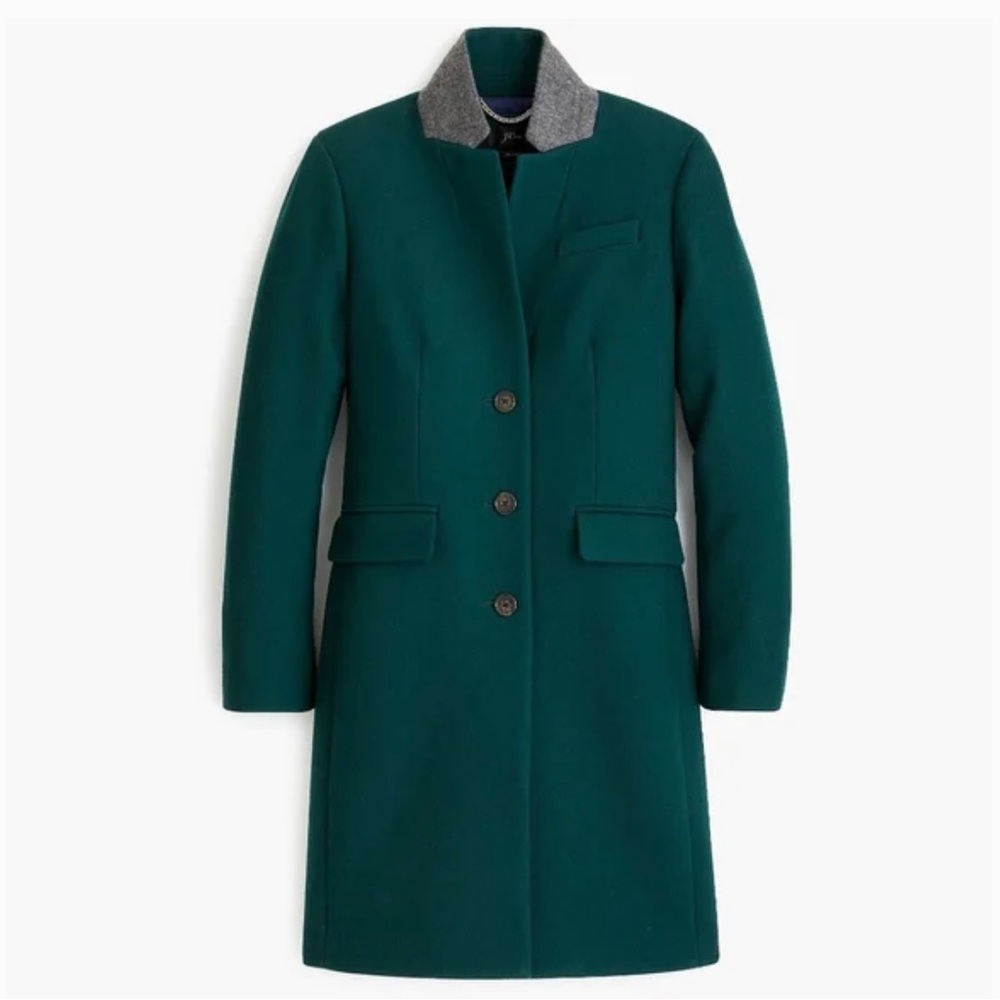 ISO J.Crew Regent Topcoat in Old Forest Green